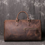 The Edler Retro Cowhide Shoulder Duffel Travel Bag by Wolph