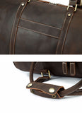 Otto Vintage-style Leather Weekender Duffel Bag by Wolph