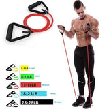 Home Workout Resistance Stretch Band Tubes with Handle