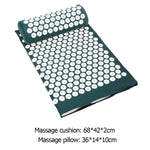 Flat Acupuncture Massage Mat + Pillow for Back Pain Stress Yoga Relief